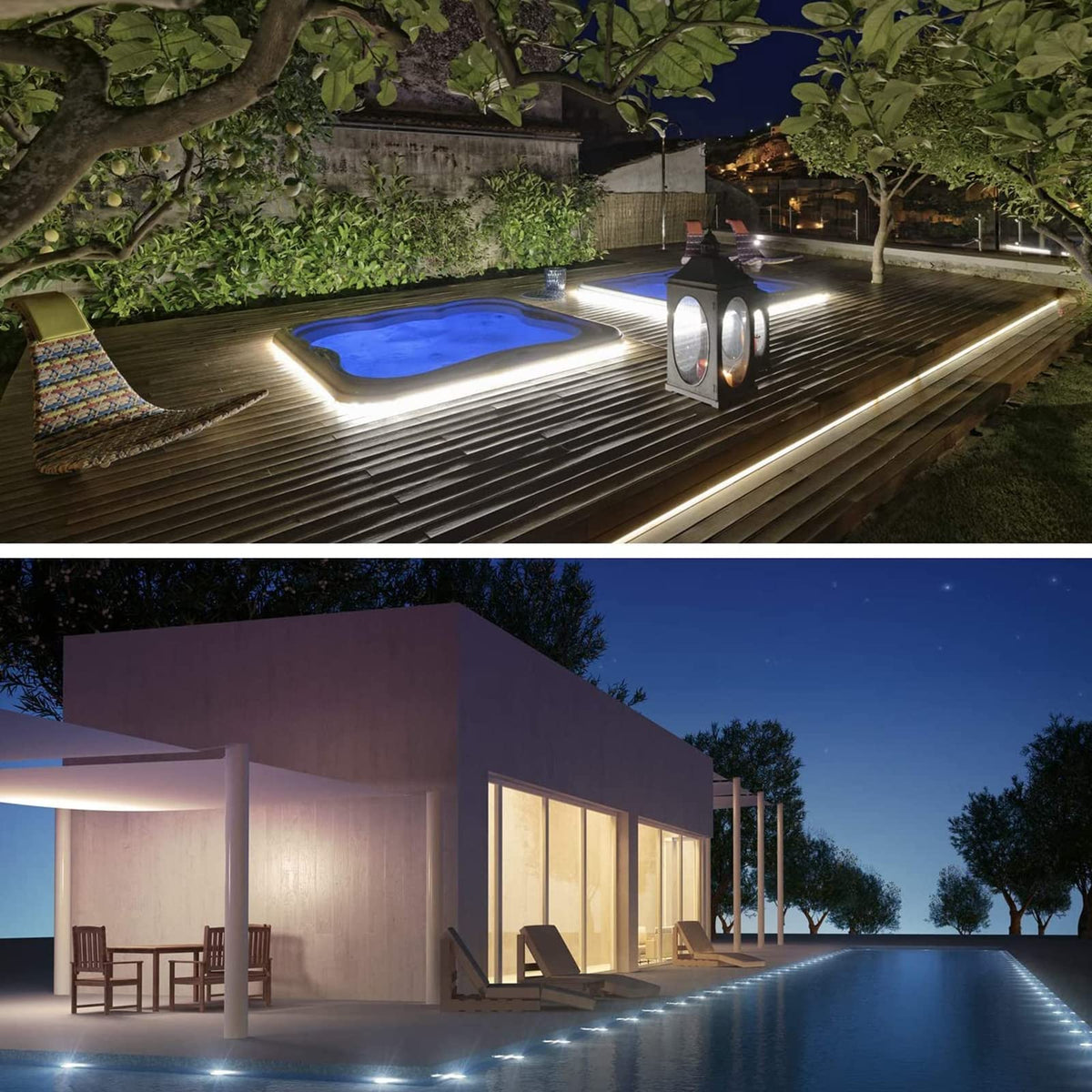 Jnaurb outdoor-indoor rope lights controlled by a simple box