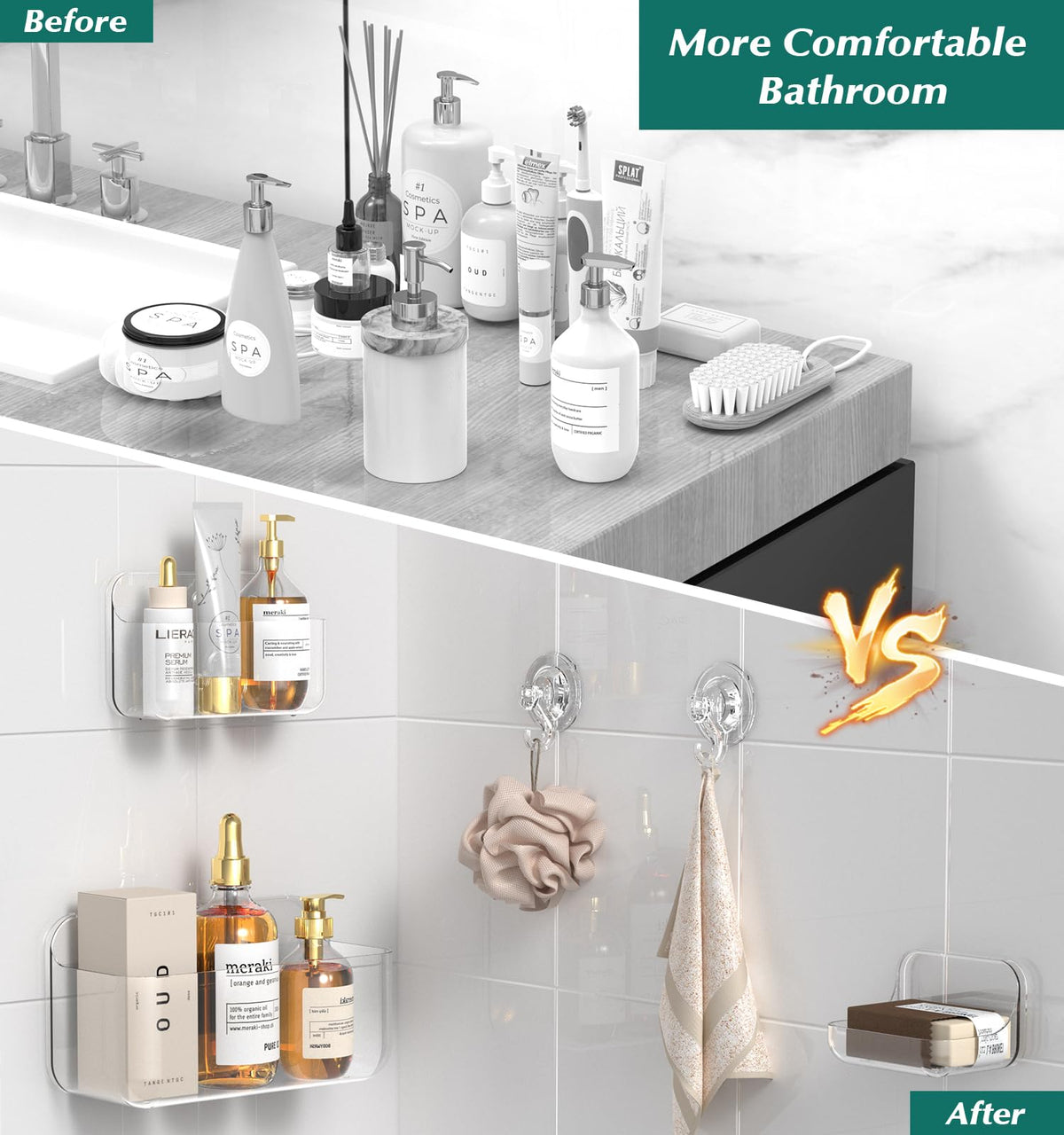 Bottom drainage holes in JNDETOP shelves prevent water buildup.