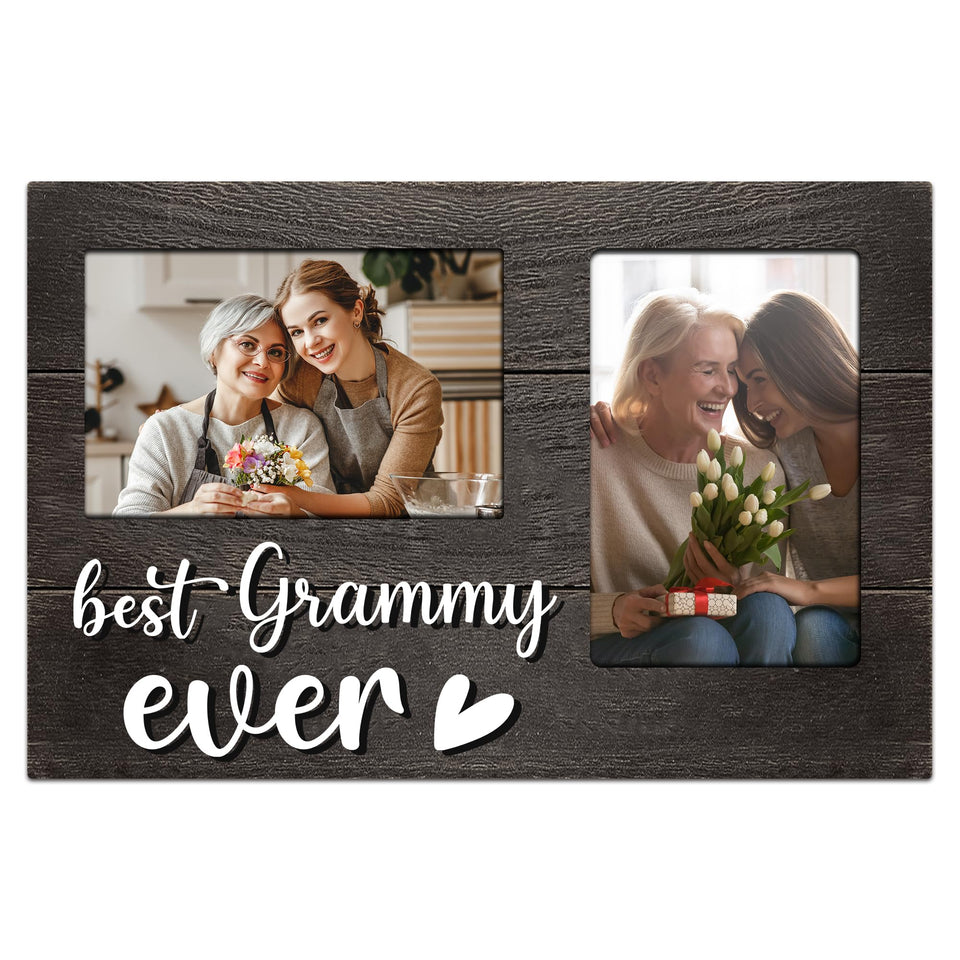 JNDJE Grammy 3D photo frame holds two 4x6 photos for cherished memories.