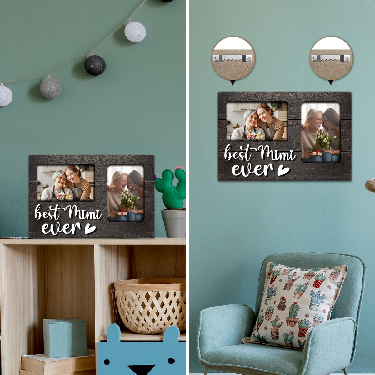 JNDJE Mimi Gifts wall or desk display option for versatile placement