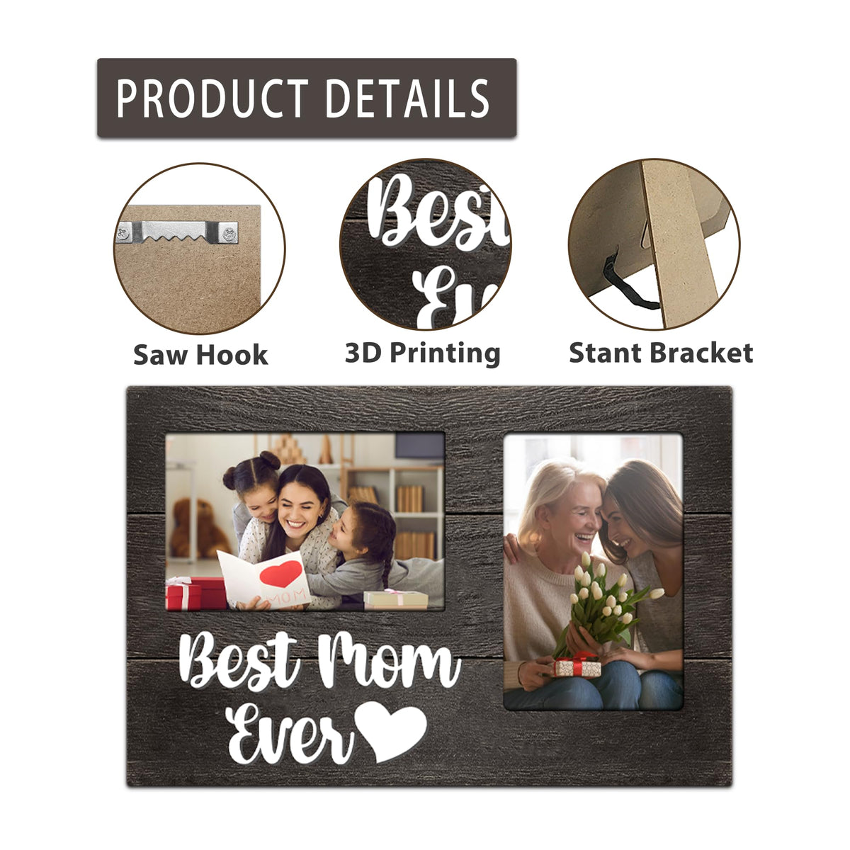 JNDJE Mother's Day gift frame adds a personal touch for mom.
