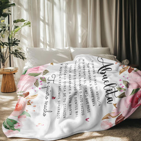 Jnufoju abuela travel blanket compact for plane rides and trips