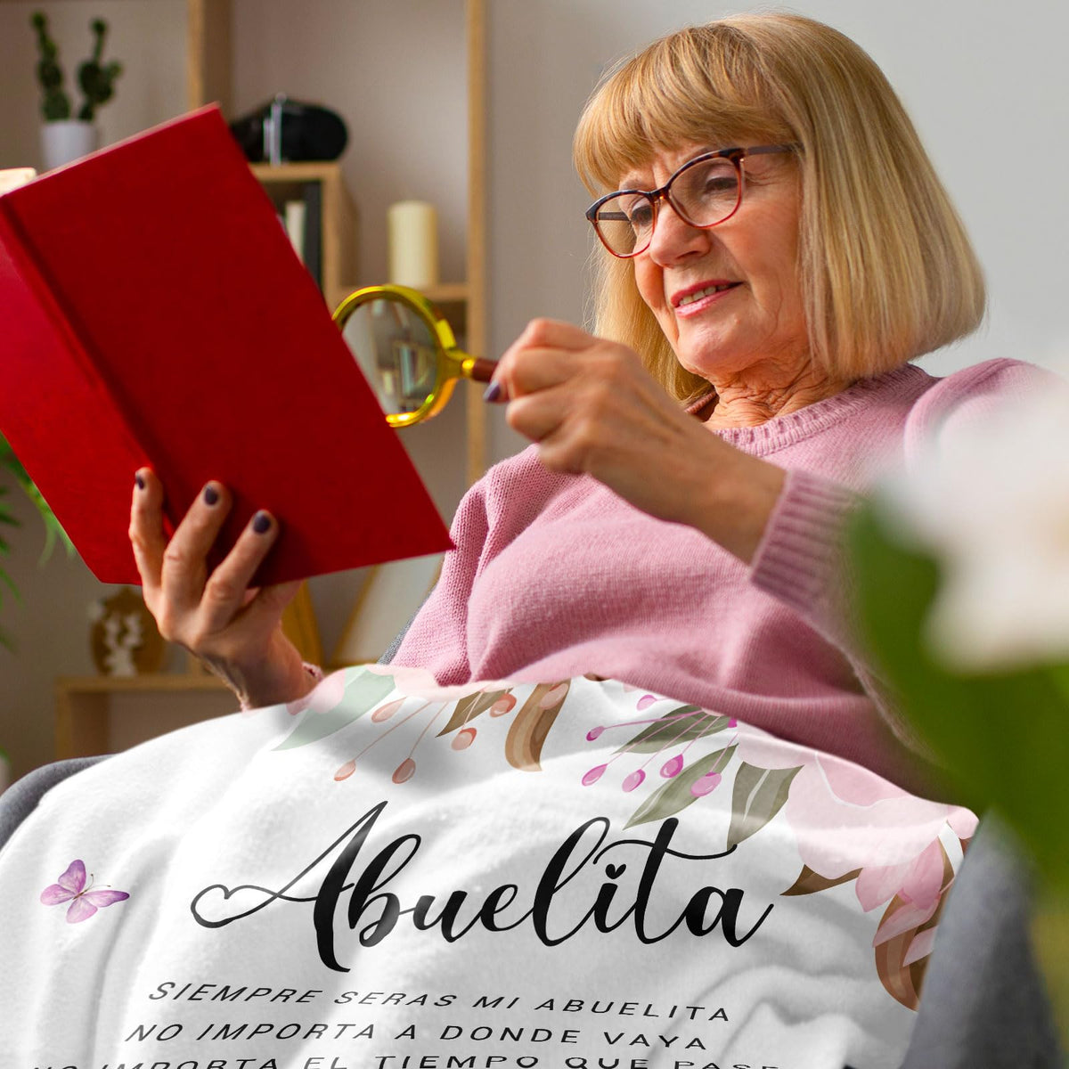 Jnufoju abuelita blanket on couch for reading time and comfort
