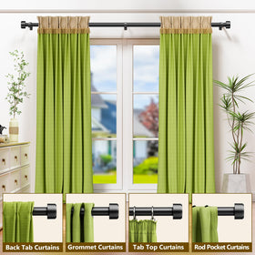 Joawcy curtain rod assembly with interlocking segments provides strong, stable support.