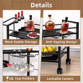 Joaxswe bar cart ships with clear instructions for easy assembly.