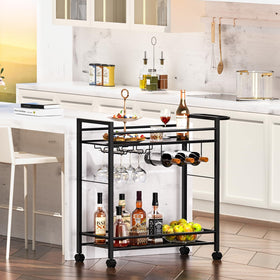 Versatile Joaxswe bar cart suits kitchen or dining spaces for convenient serving.