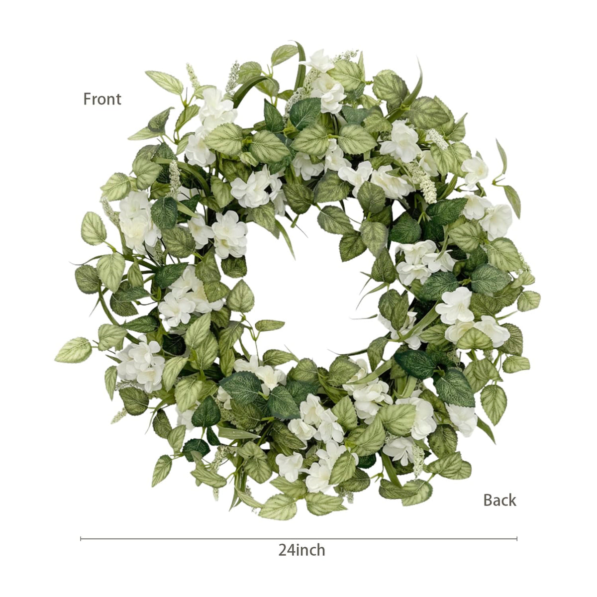 Jobflower easy maintenance wreath stays vibrant with light cleaning.