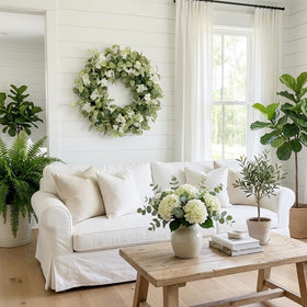 Jobflower natural grapevine base for a durable farmhouse backdrop.