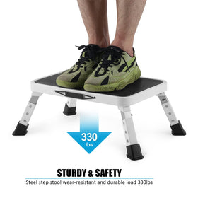 Jocauto lightweight step stool with carry handle for portability