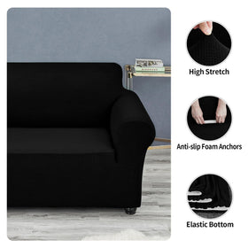 Joccun Stretch Loveseat Slipcover water-repellent finish protects against spills on the sofa.