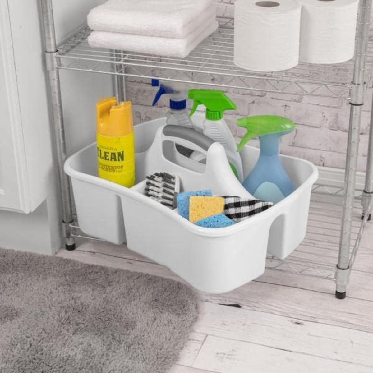 JoeyZ large-capacity storage keeps towels or bottles upright, reducing spills.