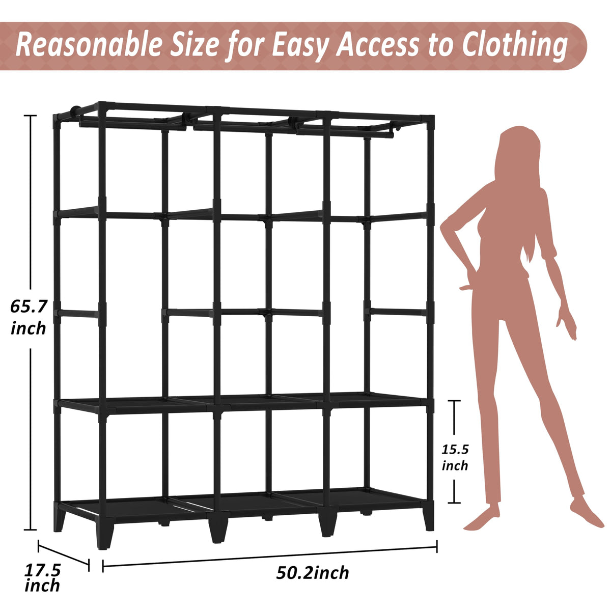 Jofuler Wardrobe 8 Side Pockets: handy small-item storage at your fingertips