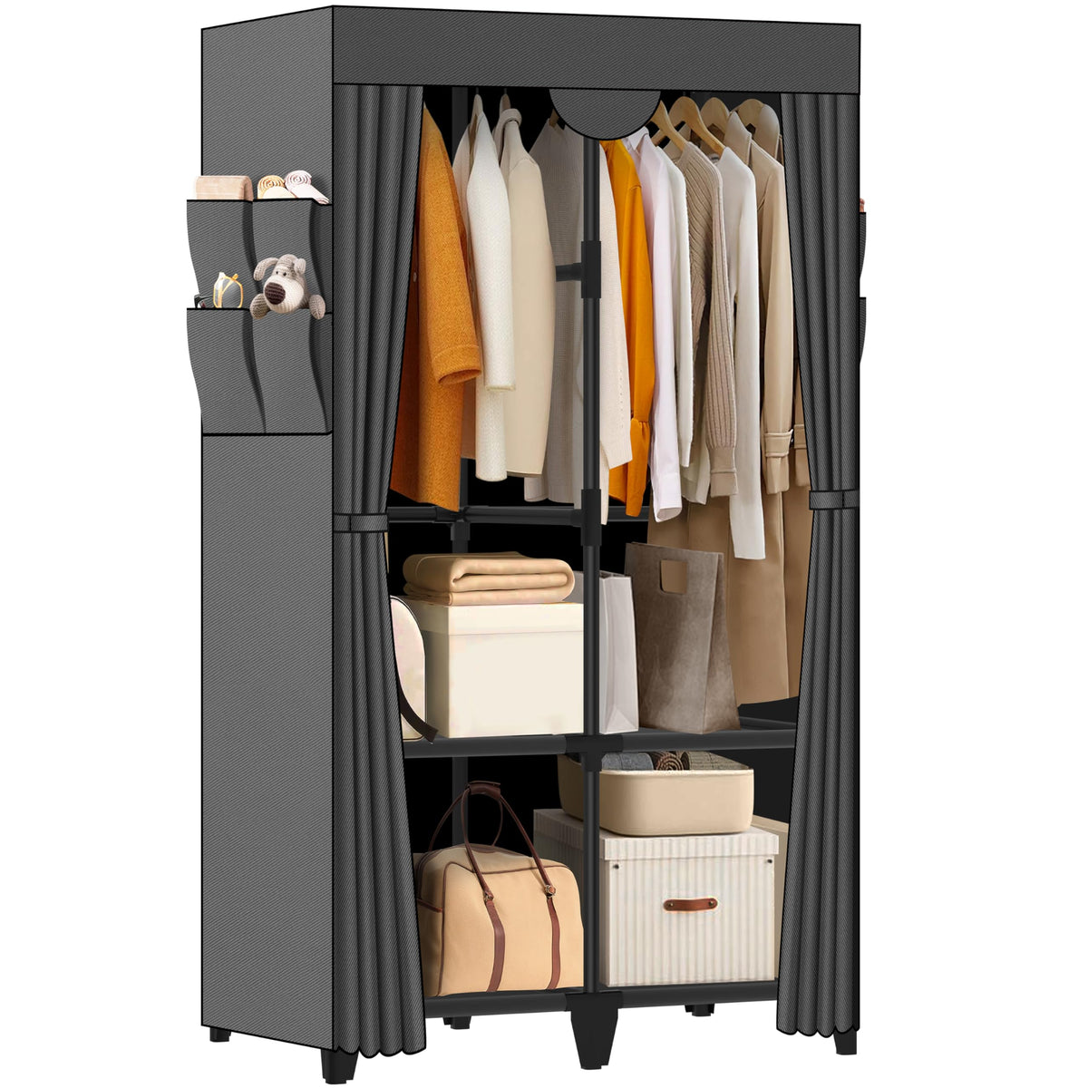 Jofuler Wardrobe assembly: quick setup for fast closet organization.