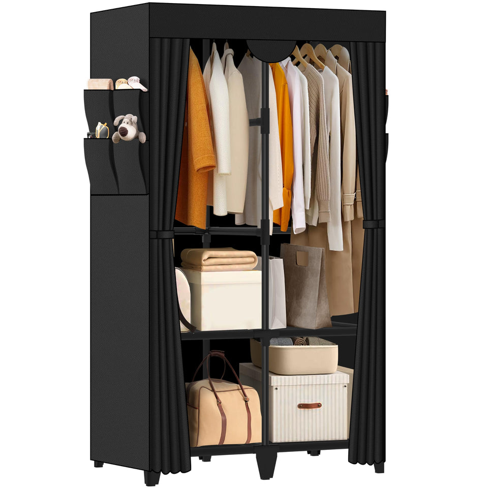 Jofuler wardrobe assembly with steel pipes enables quick setup for small spaces