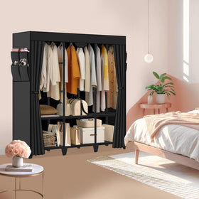 Jofuler Wardrobe Sturdy Frame: durable steel pipes support long-term use