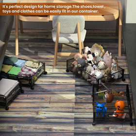 Joibabe foldable under-bed storage in folded form, space-saving design.