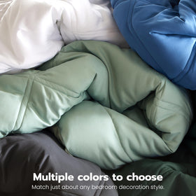 Joiedomi bed-in-a-bag 7-piece set in dark grey, complete, convenient bedding upgrade.