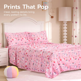 Joiedomi unicorn pillowcase pair ready for cozy sleep