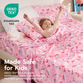 Joiedomi unicorn pillowcase detail highlights bright color quality