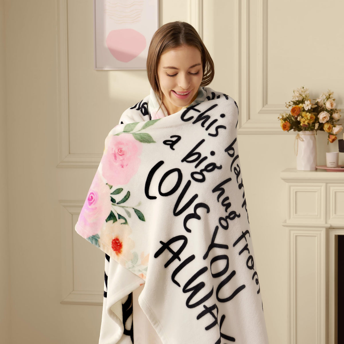  Joiedomi blanket design features a heartfelt letter to Mom