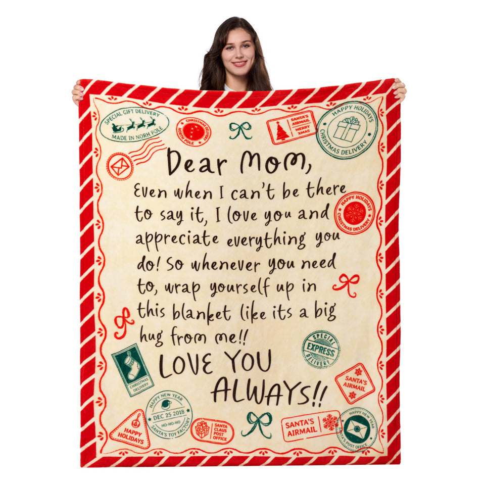 Joiedomi mom blanket with letter design, a heartfelt gift idea.