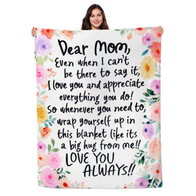 Joiedomi Mom Blanket soft flannel close-up for plush comfort