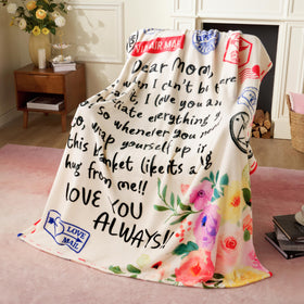 Joiedomi mom blanket with soft flannel fabric for cozy warmth
