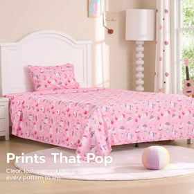 Joiedomi Unicorn Twin Sheet Set pillowcase for kids