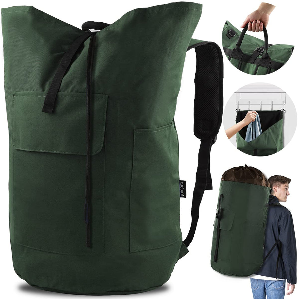 JOINPRO laundry backpack with 125L capacity for multi-load dorm trips.