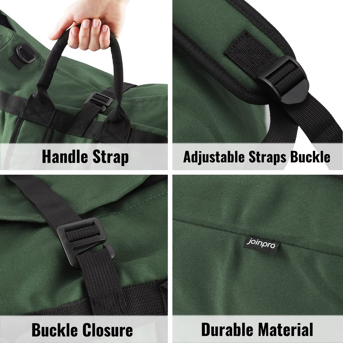 JOINPRO padded straps distribute weight for easy, hands-free carrying.