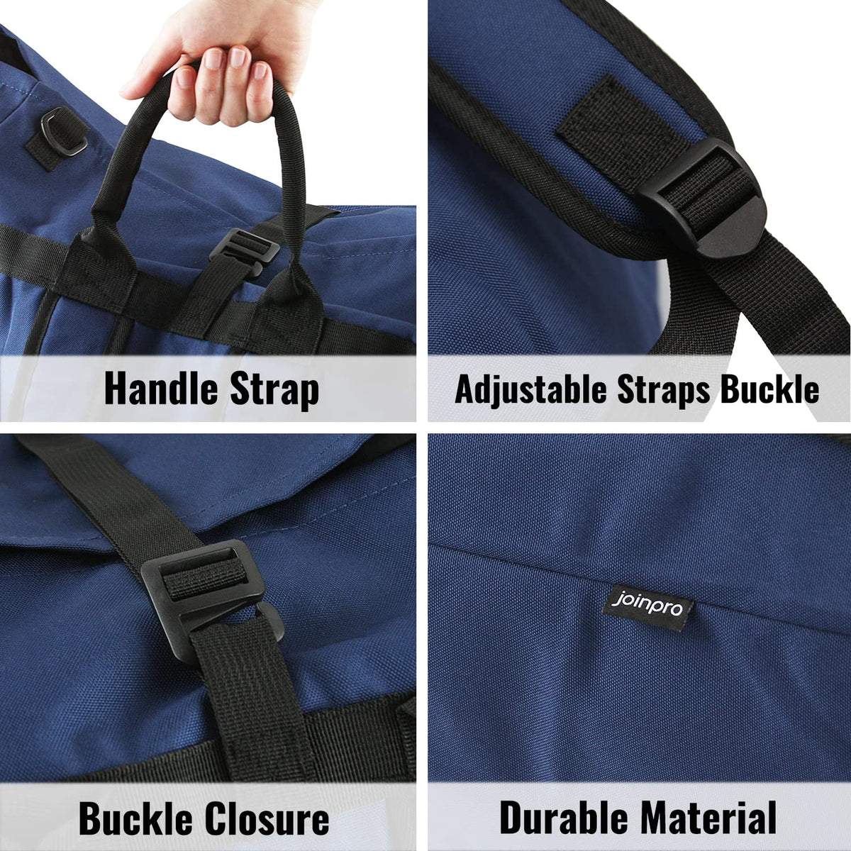 JOINPRO padded straps provide comfortable hands-free carrying