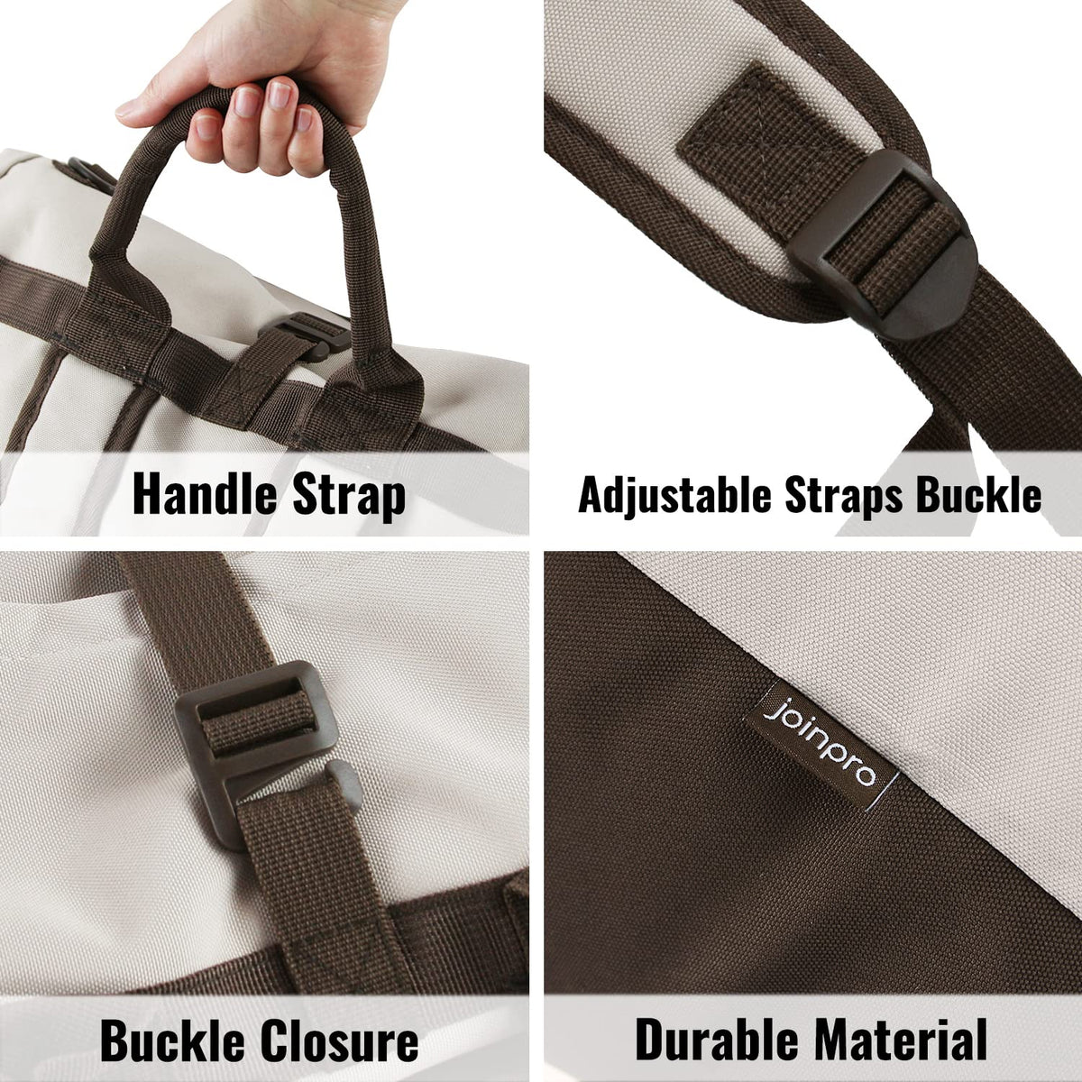 JOINPRO padded straps for comfortable, hands-free carrying.