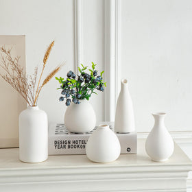 JOJUNO shelf decor vases collection in pure white porcelain