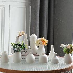 JOJUNO white bud vases set 11 varied sizes for layered floral displays