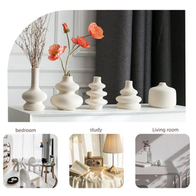 JOJUNO White Bud Vases varied sizes highlighting flexible centerpiece displays