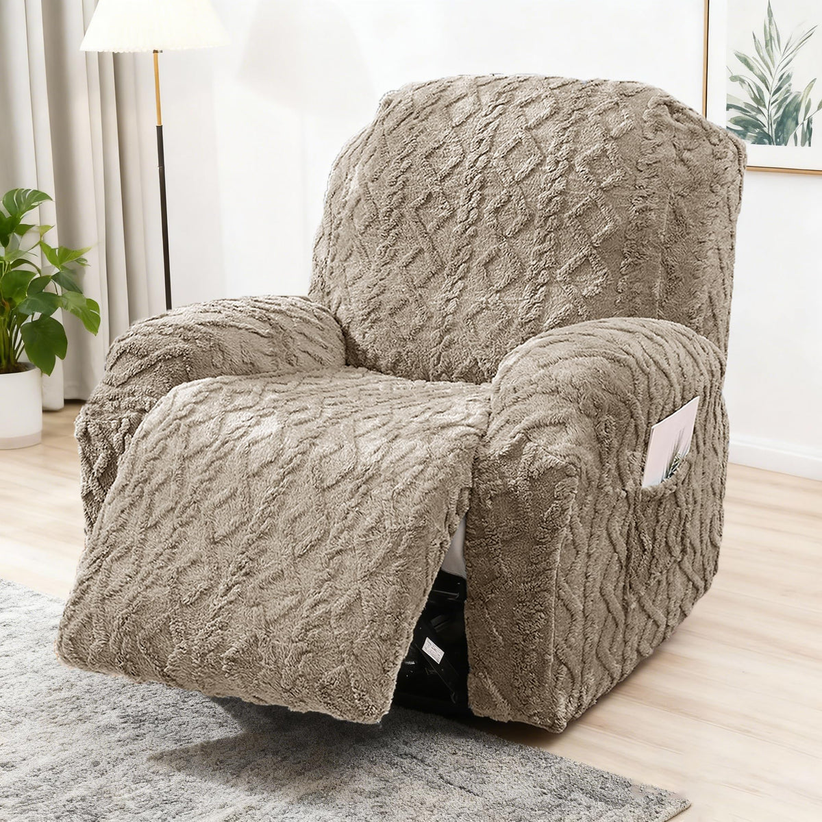 JOKIVTOU stretchy recliner cover fits 28-40 inch backs