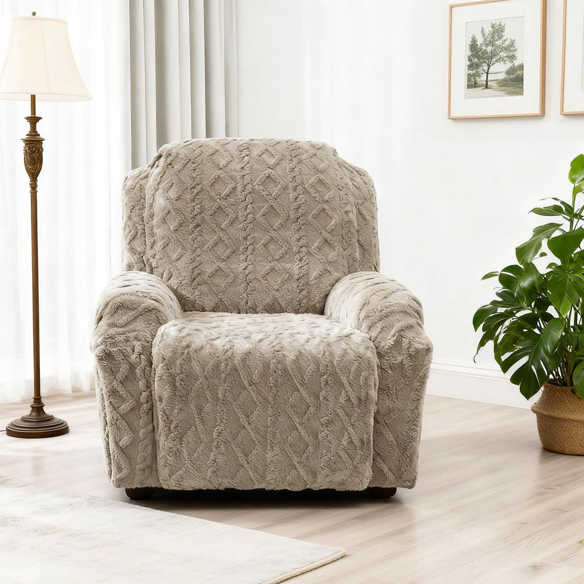JOKIVTOU machine-washable recliner slipcover for easy care