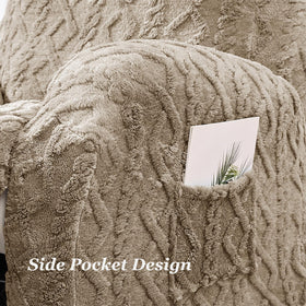 JOKIVTOU recliner cover in a living room with wrinkle-free fabric