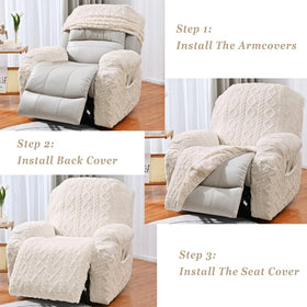 JOKIVTOU white recliner protector adds modern style to decor