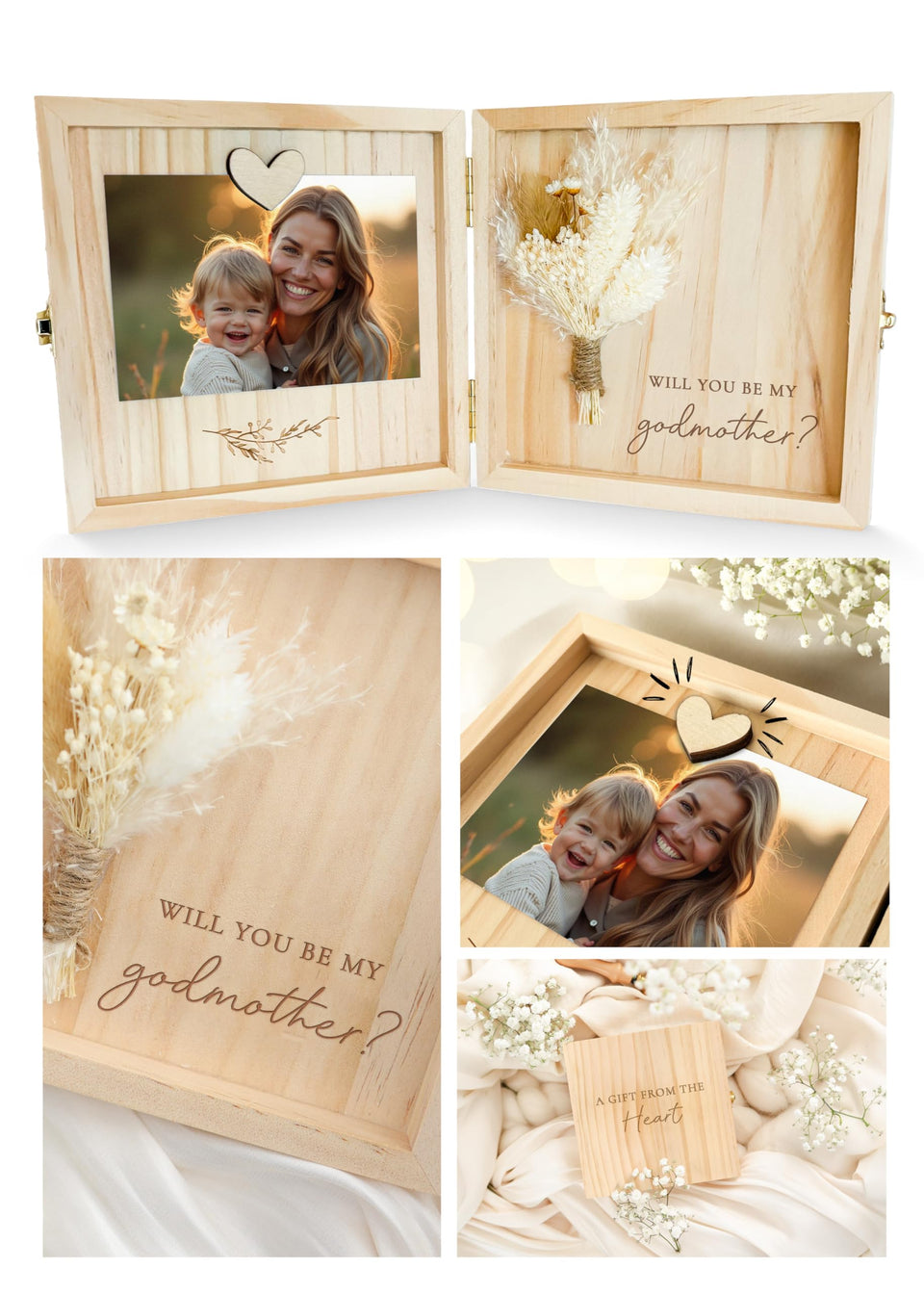 Joli Coon Godmother proposal box cover showing elegant craftsmanship for a memorable moment