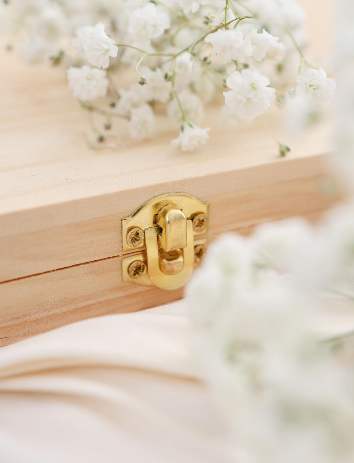 Joli Coon Godmother proposal box in use during a heartfelt moment