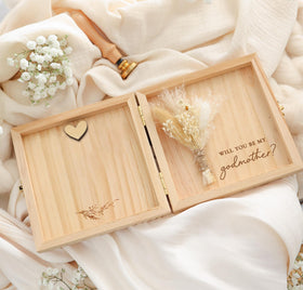 Joli Coon Godmother packaging ready for gifting and celebration