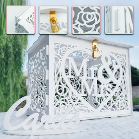 Jolik wedding money box with dimensions 30x24x21.5 cm, generous capacity.