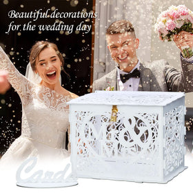 Jolik white rustic finish enhances wedding decor aesthetic.