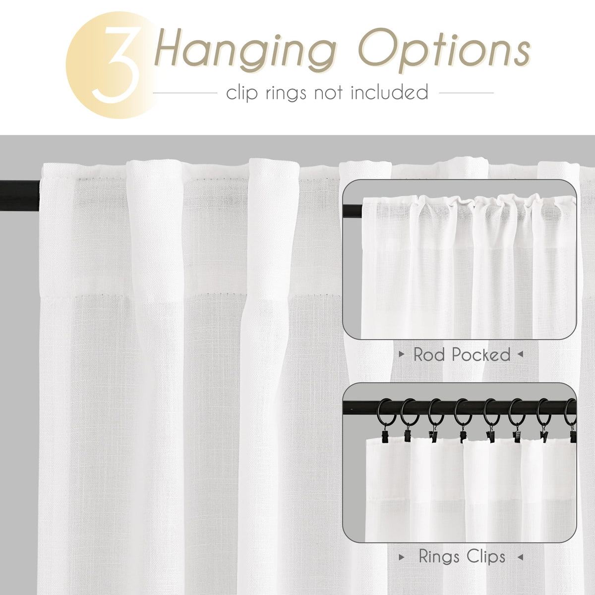 Close-up of Jolilight light-filtering linen texture and diffusion