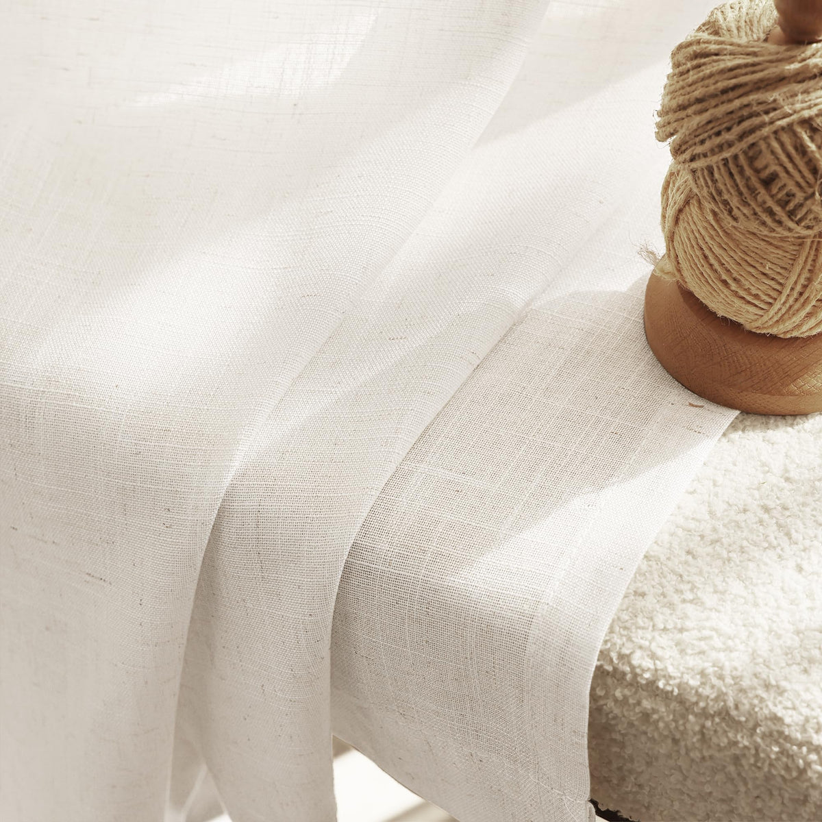 Jolilight linen blend curtain texture with subtle slubs adds depth