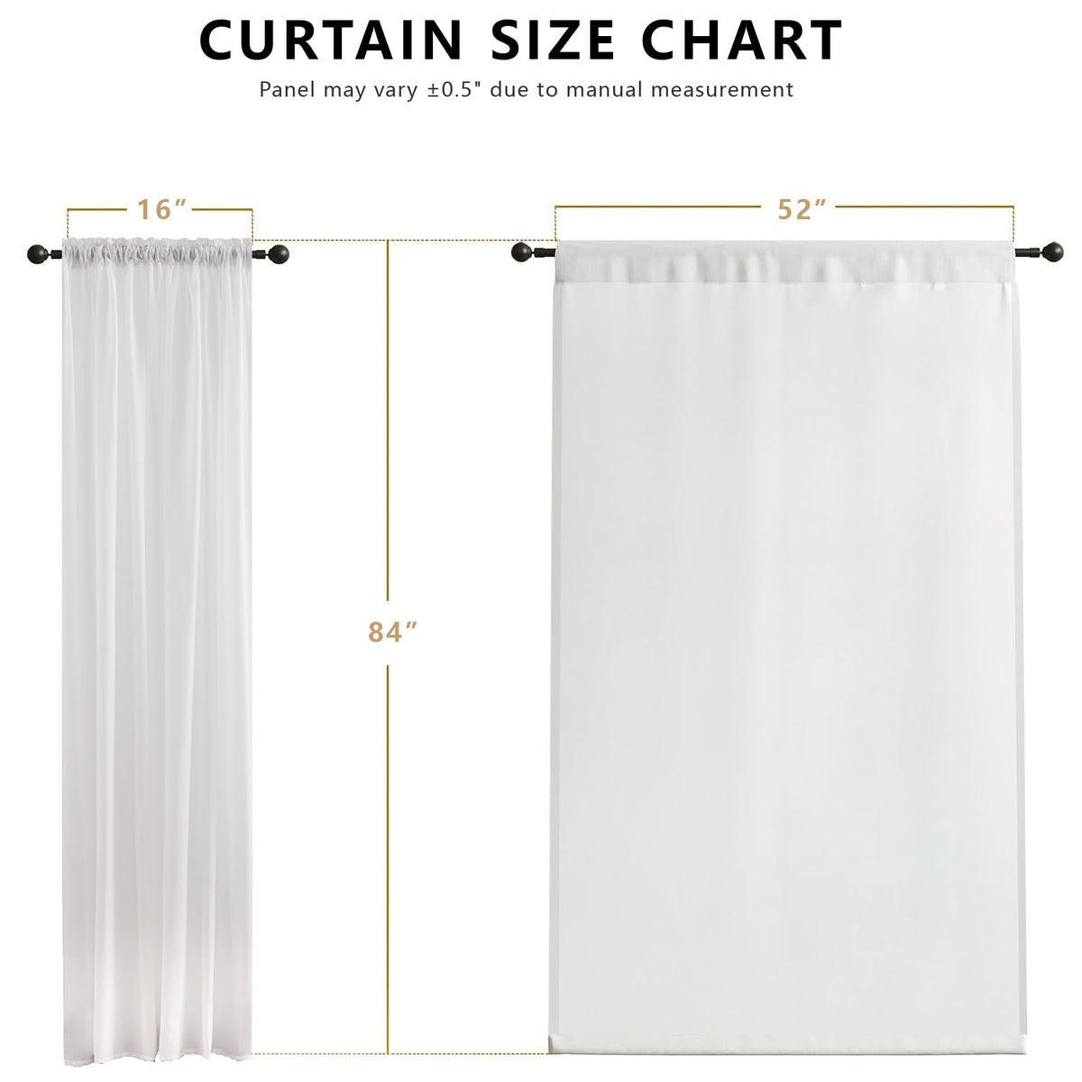JOLLADE standard 3-inch rod compatibility allows easy hanging