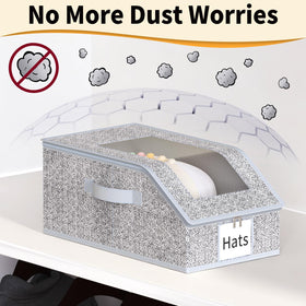 Jollcma dust sealed organizer keeps hats clean between seasons