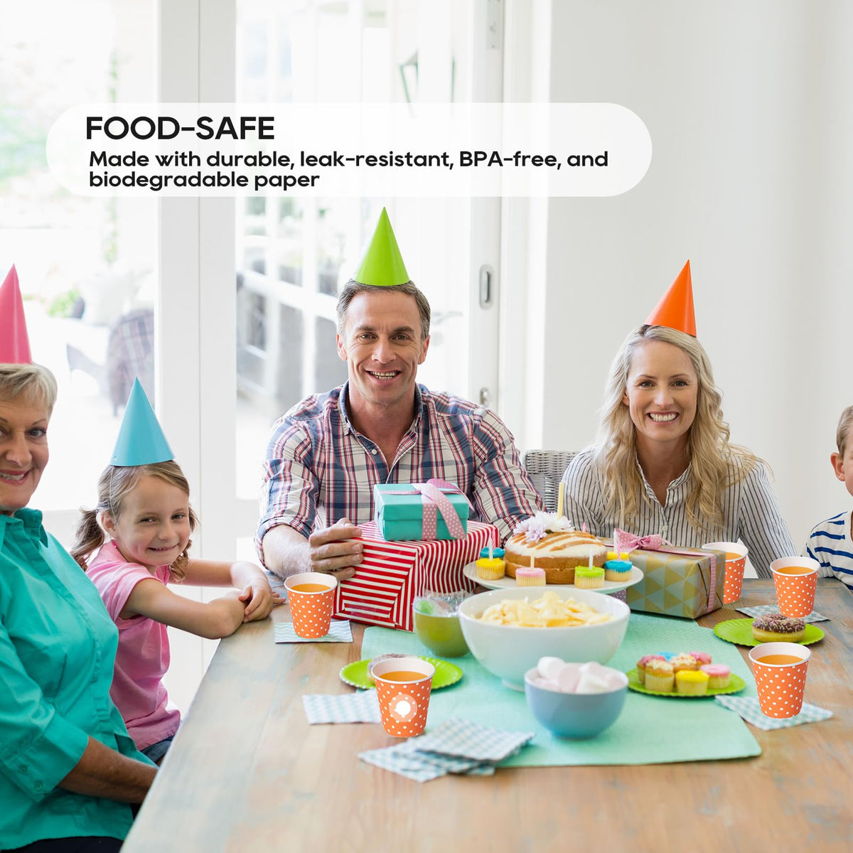 JOLLY PARTY party and travel cups stable for on-the-go use.