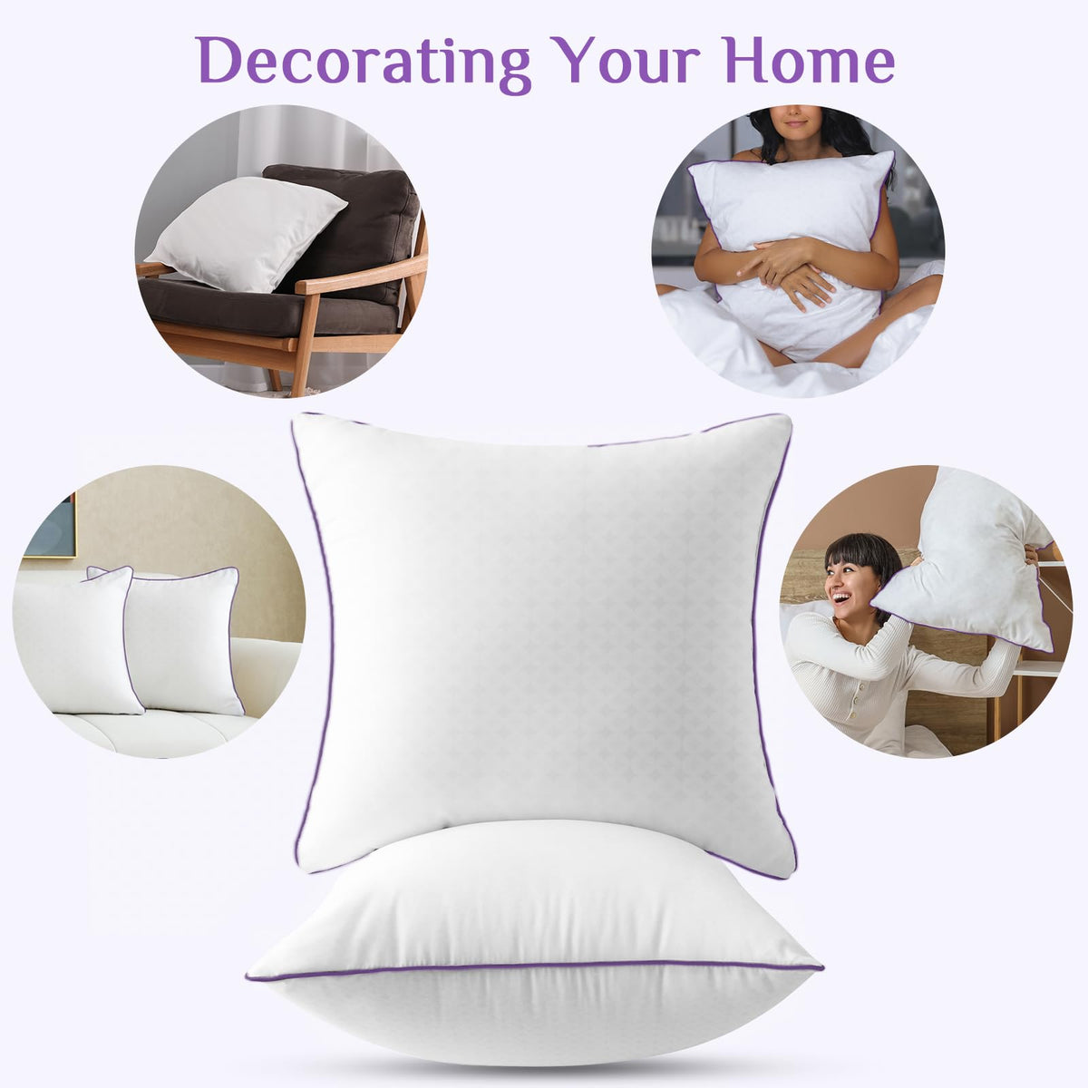 Versatile pillows suitable for bed, couch, and indoor decoration.
